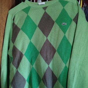 LACOSTE Argyle Men's Sweater Size 5 Medium